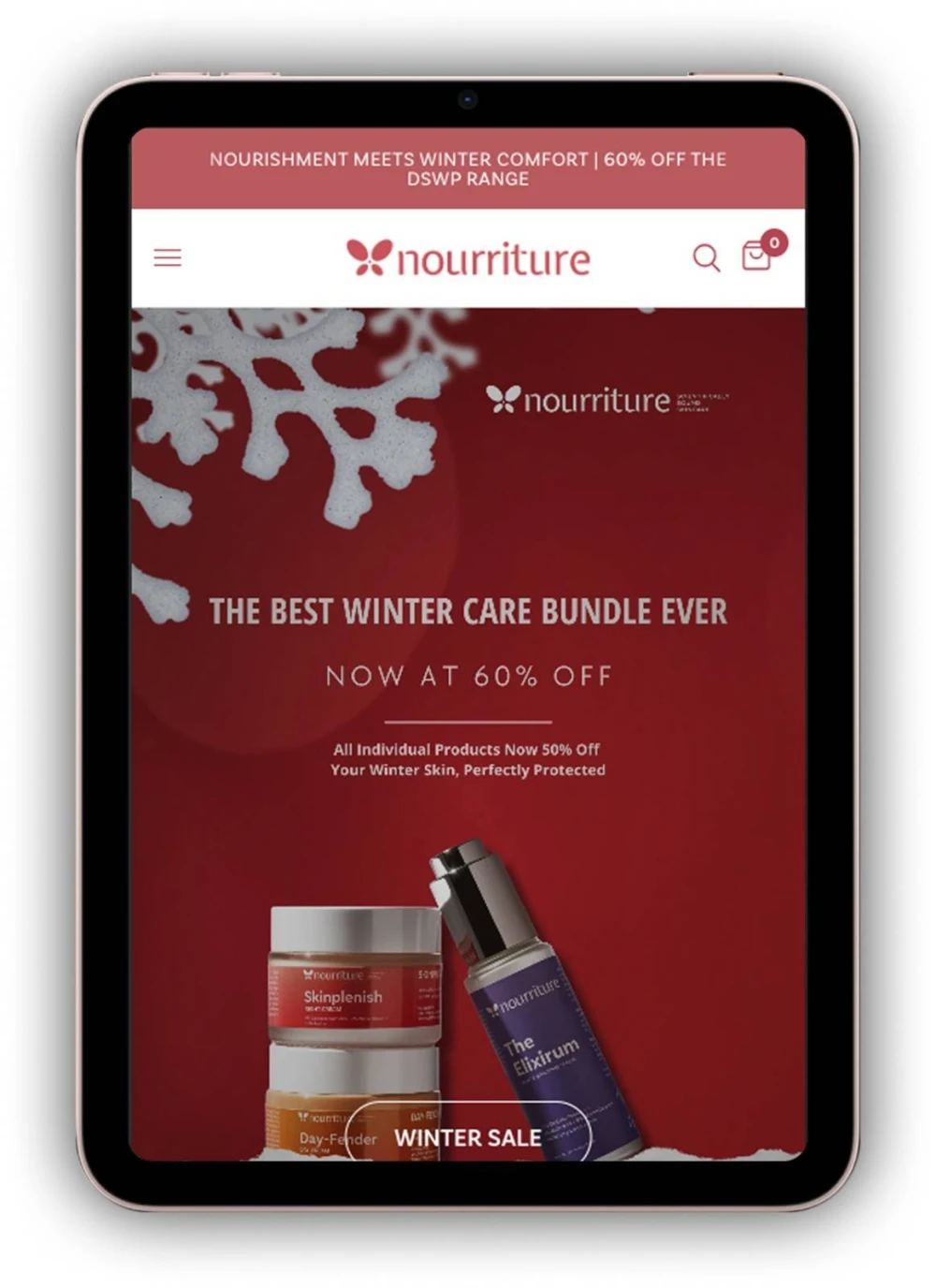 Nourriture tablet shopping experience
