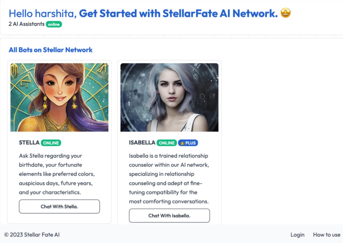 Stellar Fate AI concept design